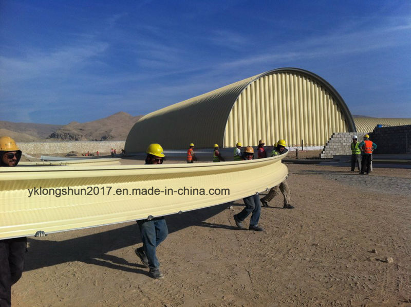 Ls-914-610 240 Color Steel Super Large Long Span Arch Shape Steel Roof Building Cold Roll Forming Machine