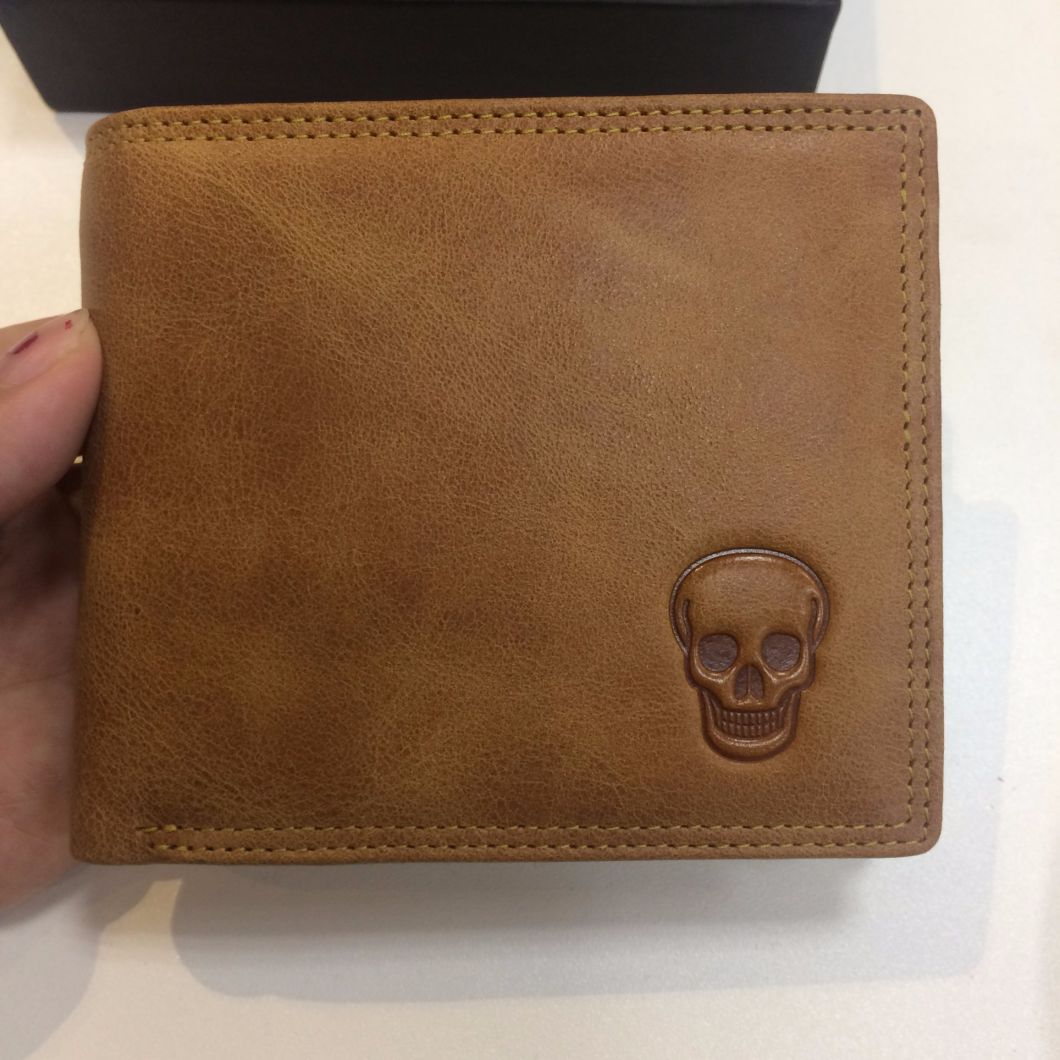 Hot RFID Blocking Wallet Mens Vintage Leather Wallet for Man