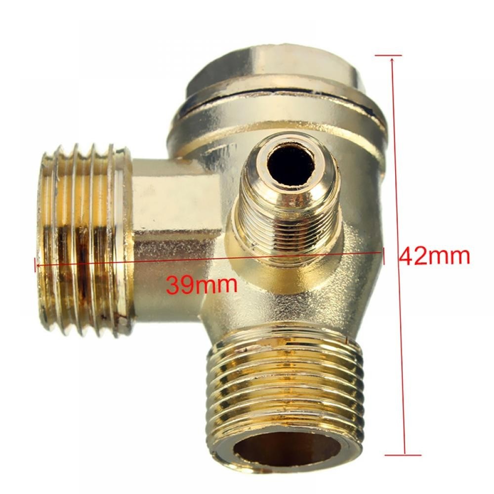 3 Port Alloy Male Threaded Air Compressor Check Valve Connector