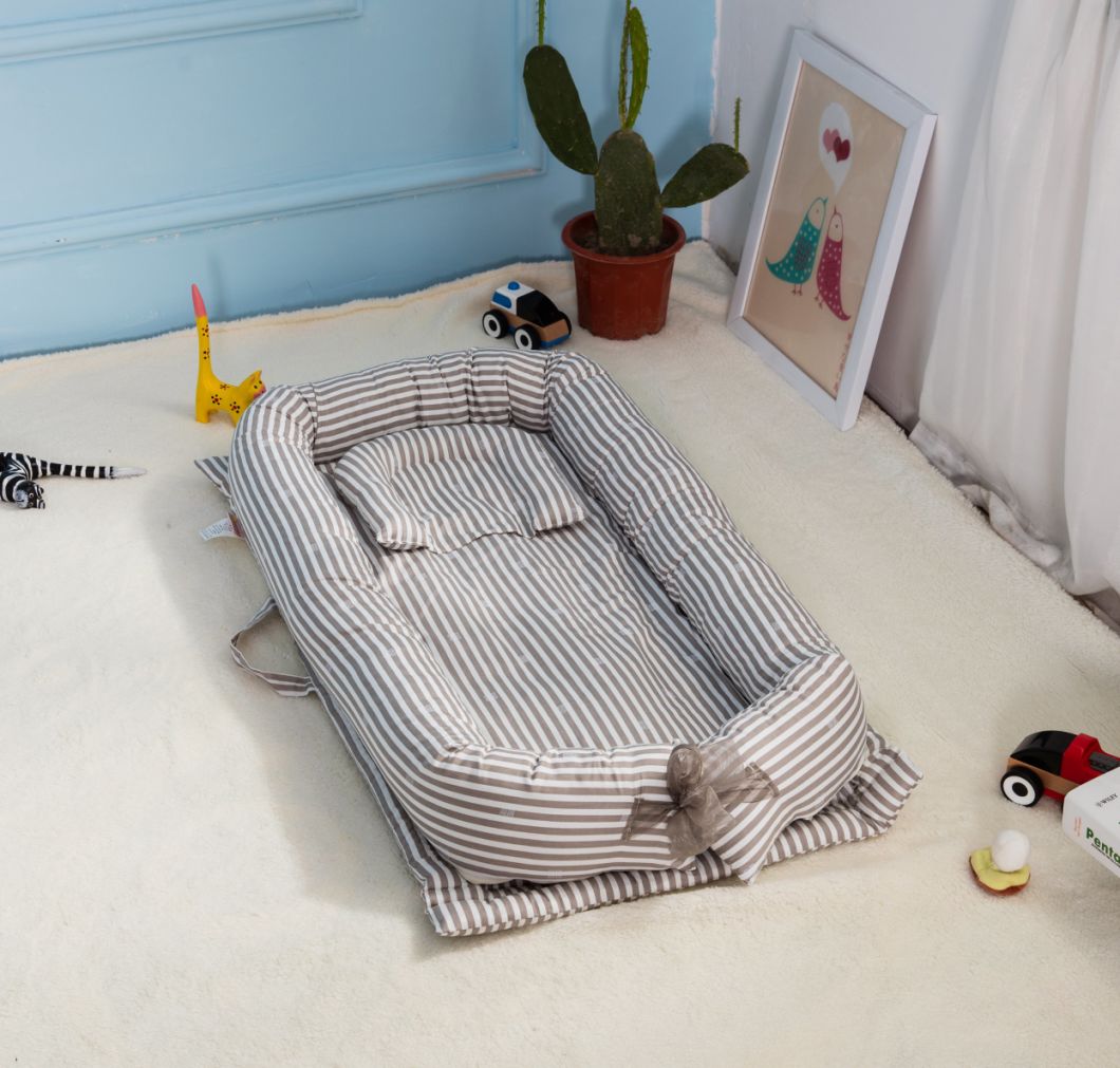 Cartoon Portable Infant Baby Crib Mattress Kids Travel Crib Bed