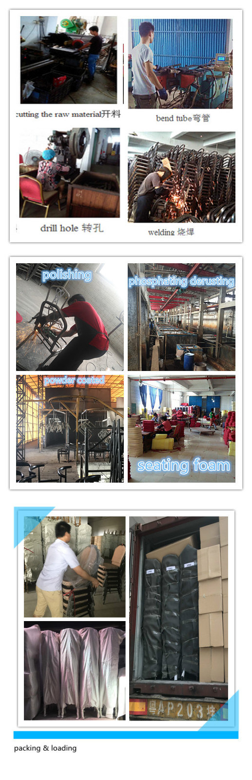 Industrial Dining Metal Iron Sheet Chair Frame Wholesale Stacking Chair