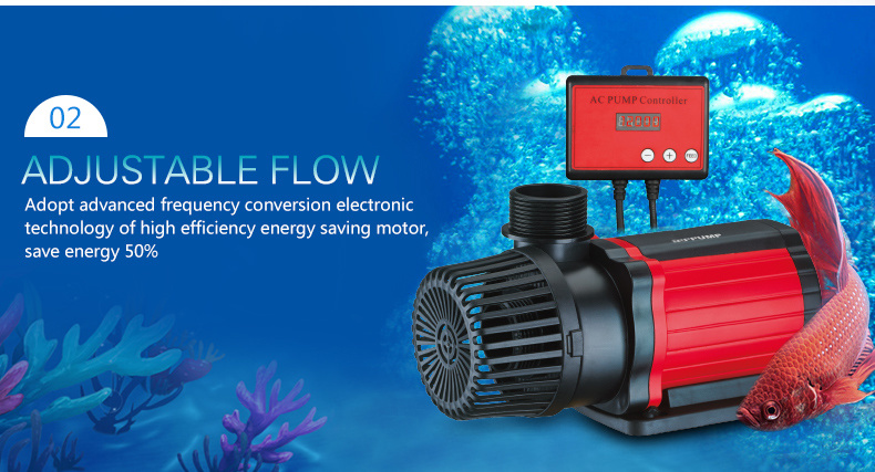 AC Pump for Aquariums and Ponds with Flow Displaying 6000L/H