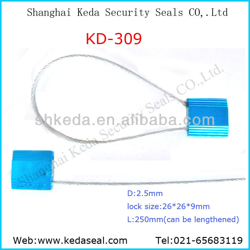 Pull Tight High Duty 2mm Security Cable Seal in Metal Material (KD-334)