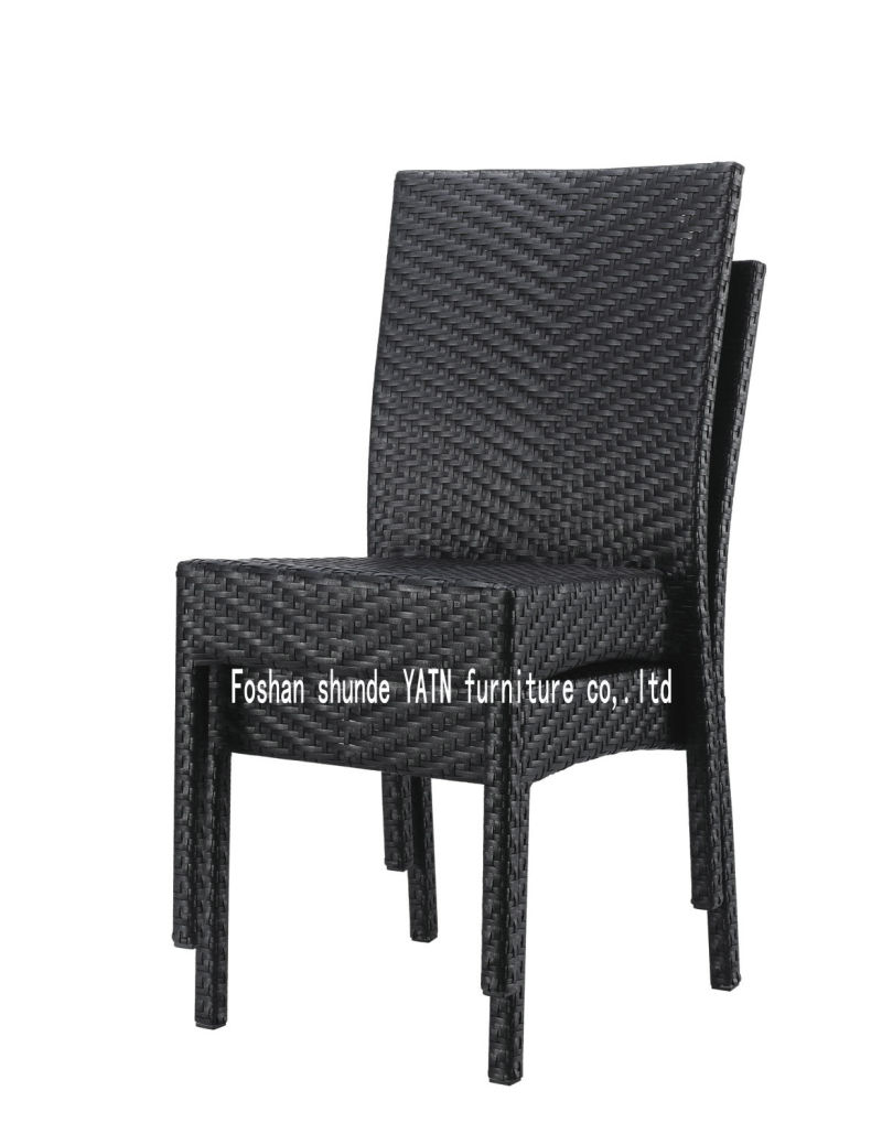 Outdoor Furniture Cheap Wicker Stackable Chairs by One Leg Table (YTA182&YTD836)