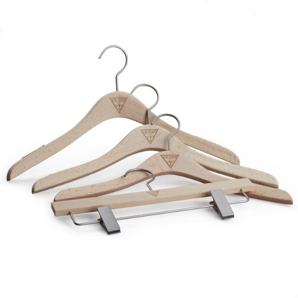 Non Slip Wooden Cloth Hanger for Supermarket or Hotel