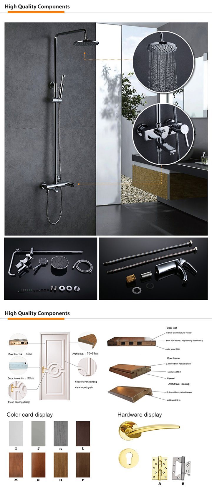 High Quality Rainfall Shower Head