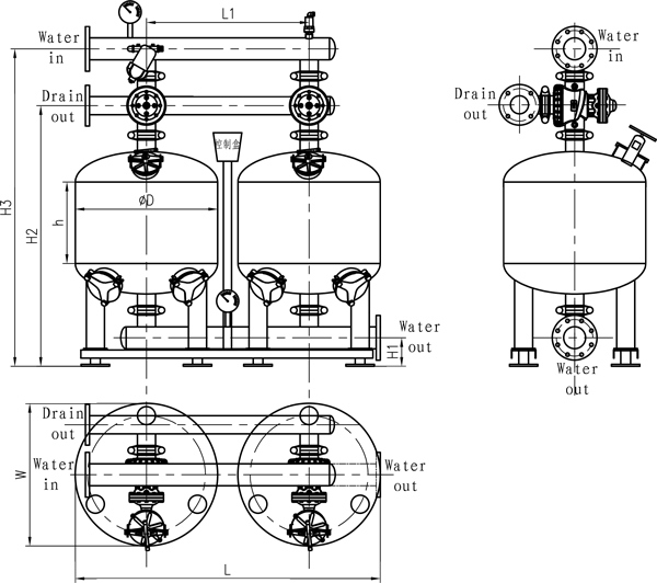 Mechanical Filter for Water Treatment with Activated Carbon/Fiber