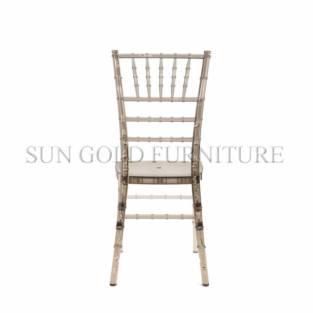 Gold Event Rental Transparent Acrylic Chiavari Banquet Chair (SZ-DCT002)