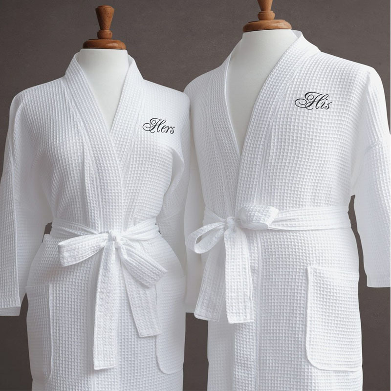 Ultra Luxury Egyptian Cotton Waffle Bathrobe for 5-Star Hotel