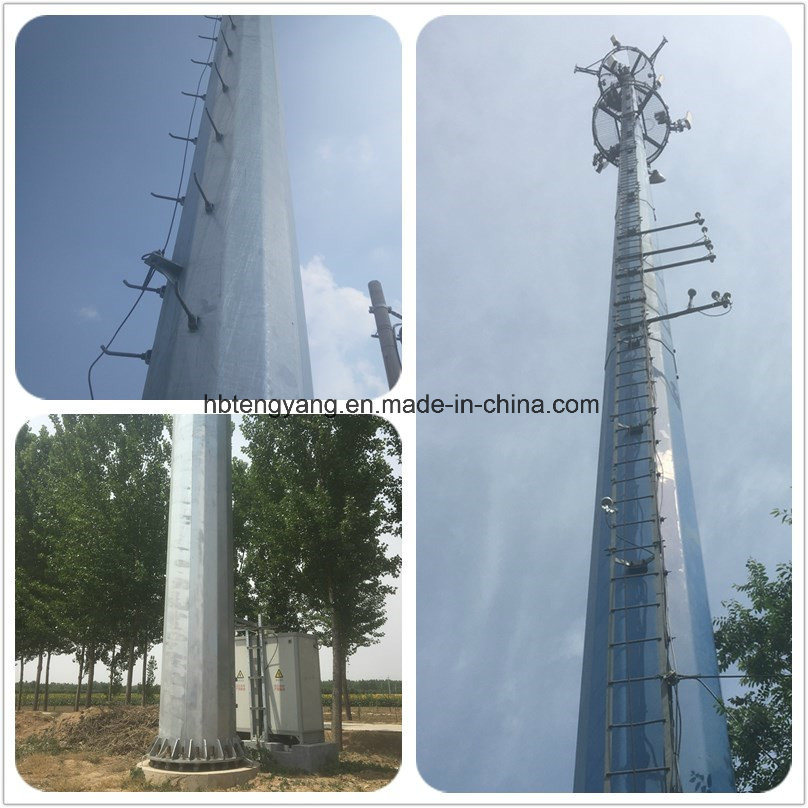 Galvanized Steel Antenna Monopole Mobile Tower