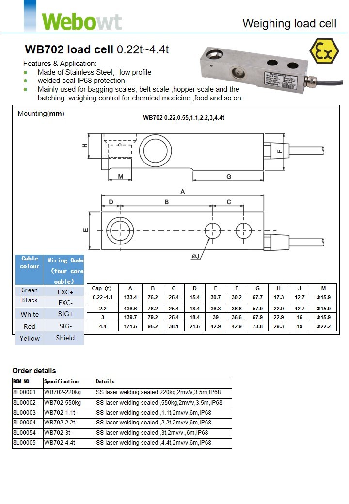 Célula de carga de balança de peso Weight Scale Load Cell