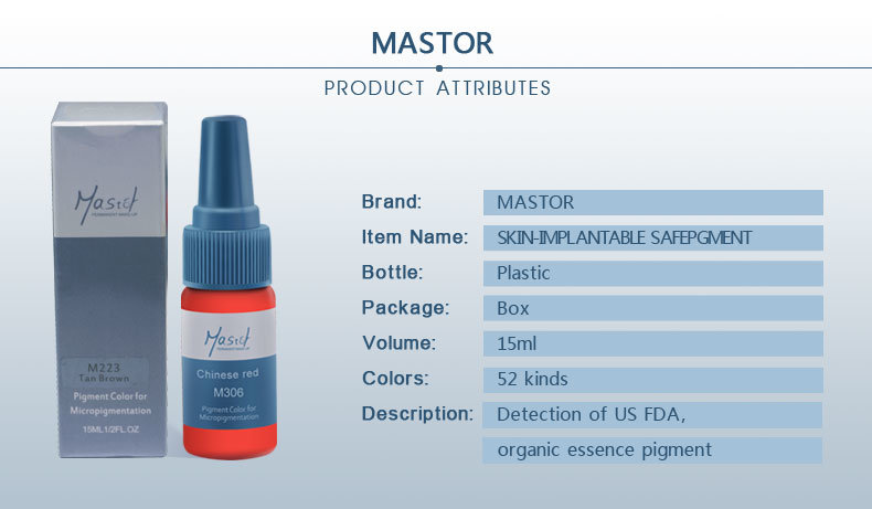 Mastor Brand FDA Eyebrow Tattoo Makeup Pigment
