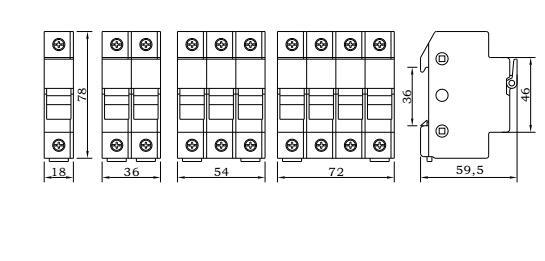 Ce Certified 32A 63A Fuse Box with Indicator Light