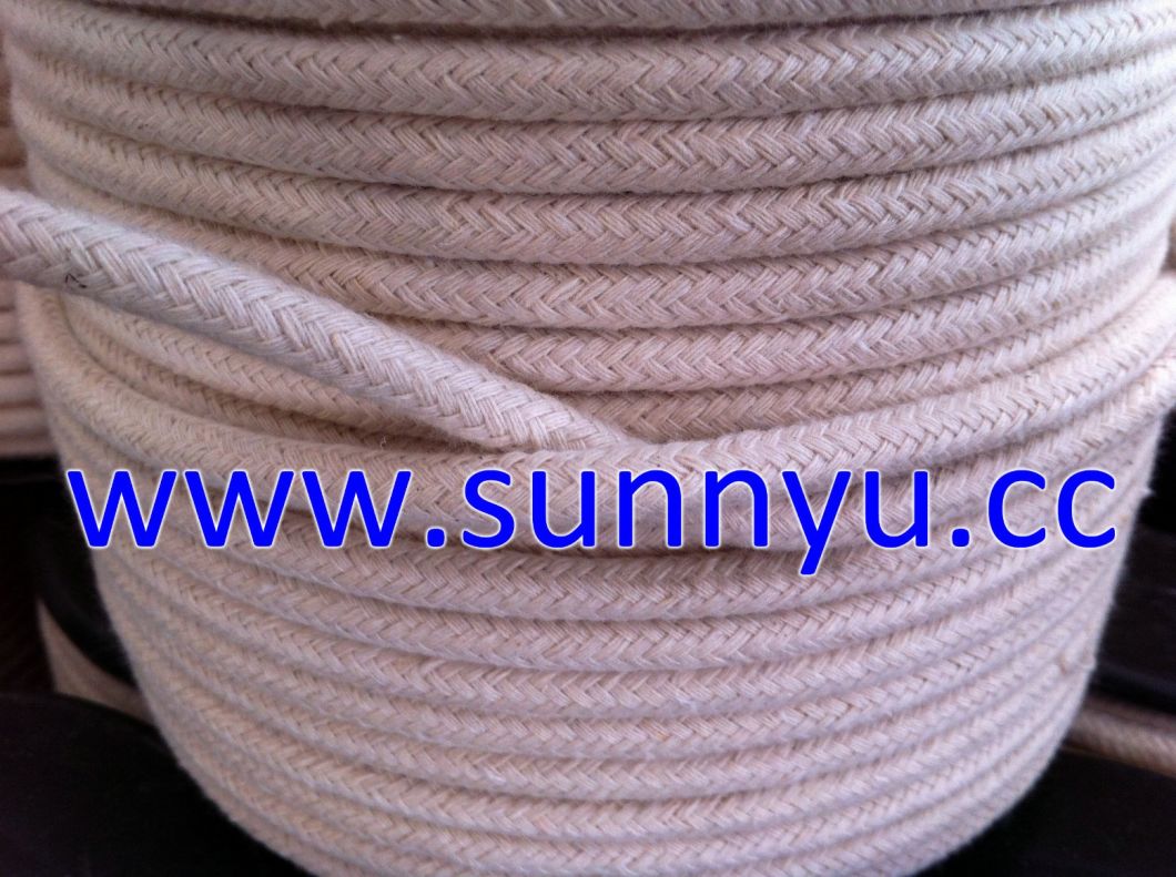 Cotton Rope, Coton Braided Rope. Cotton Cord, Raw White Braided Hollow Cotton Rope