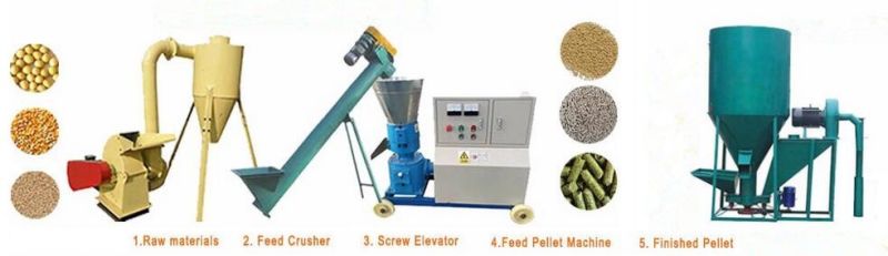 Small 500kg Batch Vertical Crusher Mixer Grain Grinder and Mixer