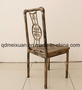 American Country, Wrought Iron Restaurant Hotel Dining Chair, Leisure Conduit Chair Back Fast Eat Chair Hotel Chair (M-X3375)