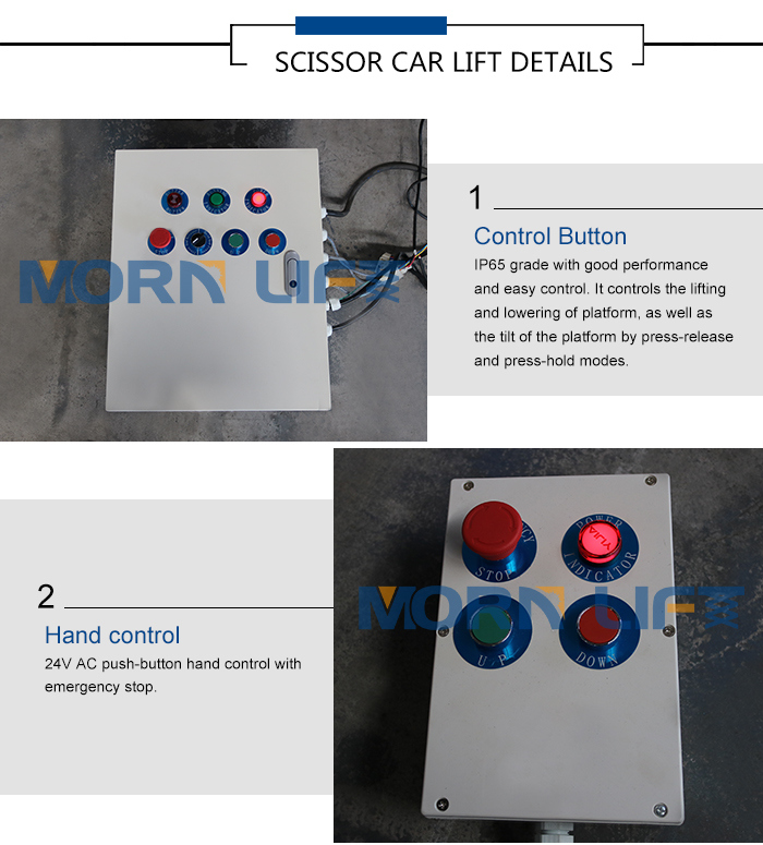 5.5kw Stationary Scissor Lift Garage Equipment