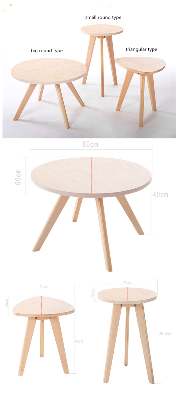 Modern and Decorative Solid Beech Wood Table Coffee Table