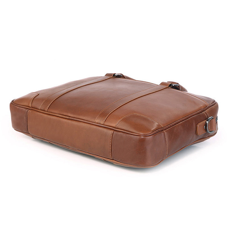 Factotry Price Brown Mens Designer Bags Leather Laptop Briefcase