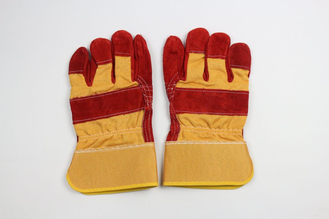 Red Color Cheap Work Gloves Welding Gloves