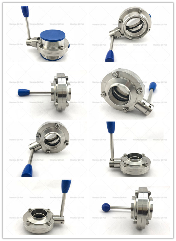 SS304/316L Sanitary Stainless Steel Butterfly Valve