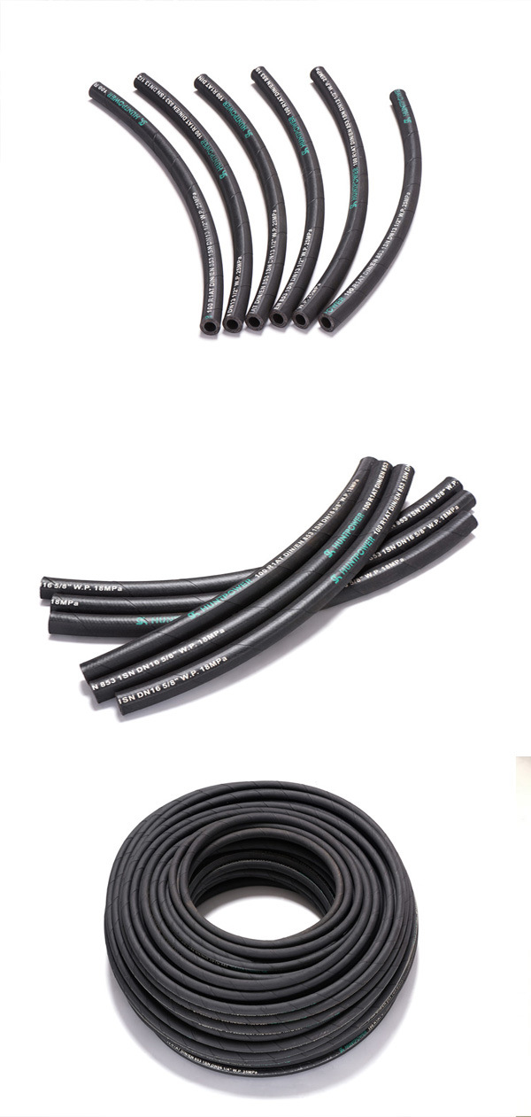 Steel Wire Braided High Pressure Rubber Hose Hydraulic Hose DIN En853 1sn