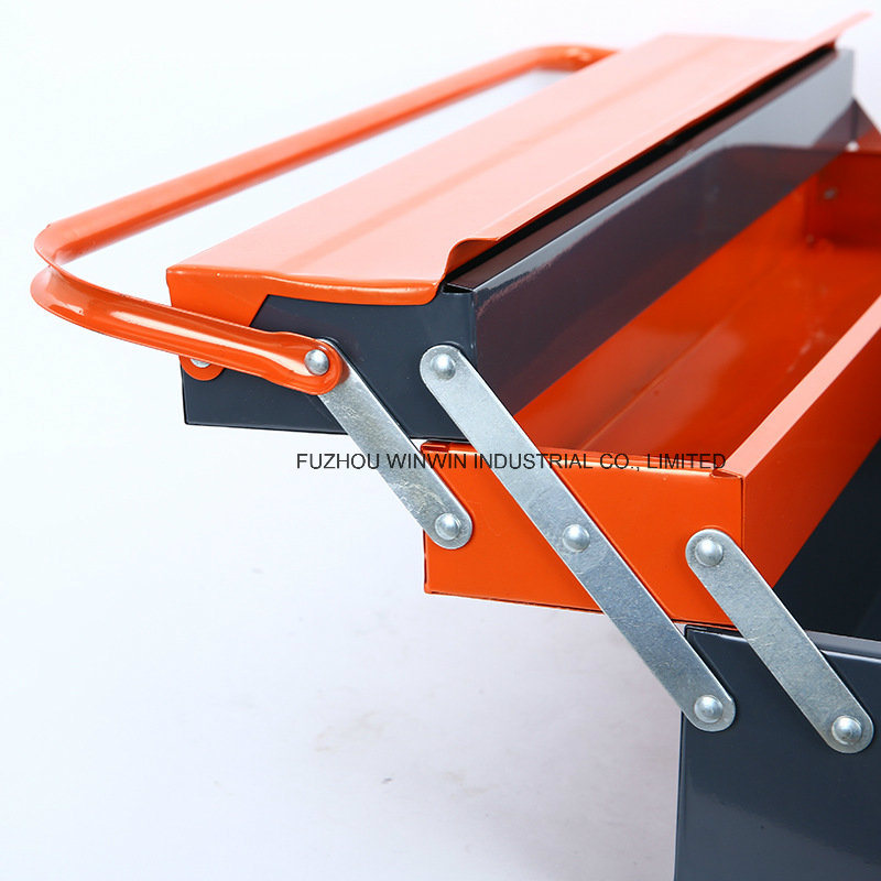 Portable Metal Tool Box with 3 Storage Layers and Double Colors (WW-TB302E)