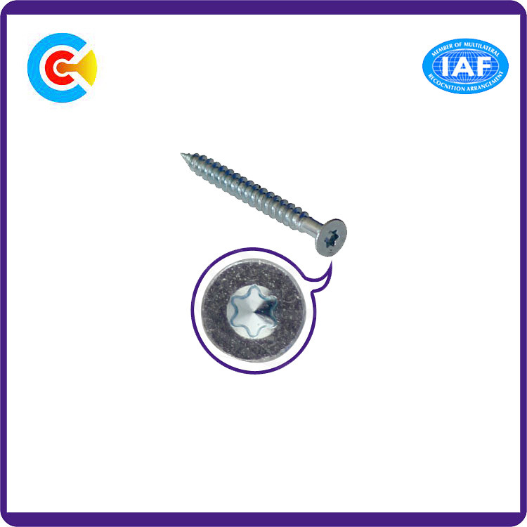 Carbon Steel4.8/8.8/10.9 Flower/Cinquefoil Countersunk Head Screw 8 Wood Screws