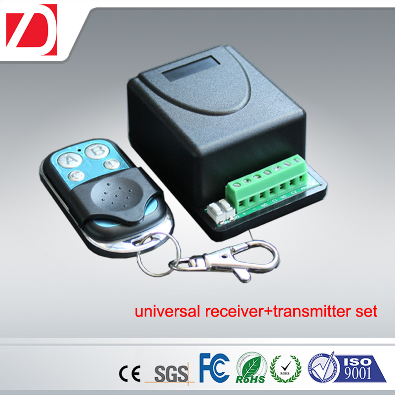 Universal Receiver with 2 Channels Garage Door Radio Transmitter and Receiver Kit