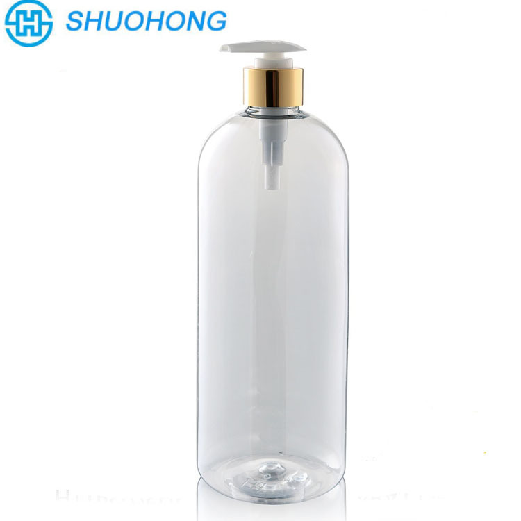 1000ml Clear Pet Shower Gel Bottle with Lotion Pump