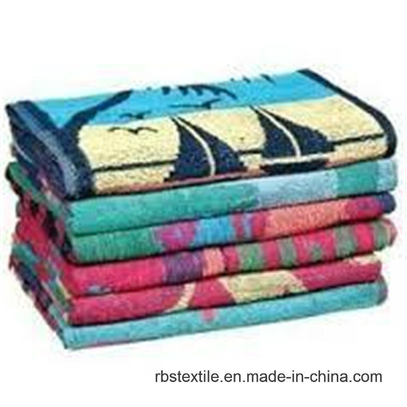 Cotton Yarn Dyed Beach Towel Jacquard Bath Towel with High Quality