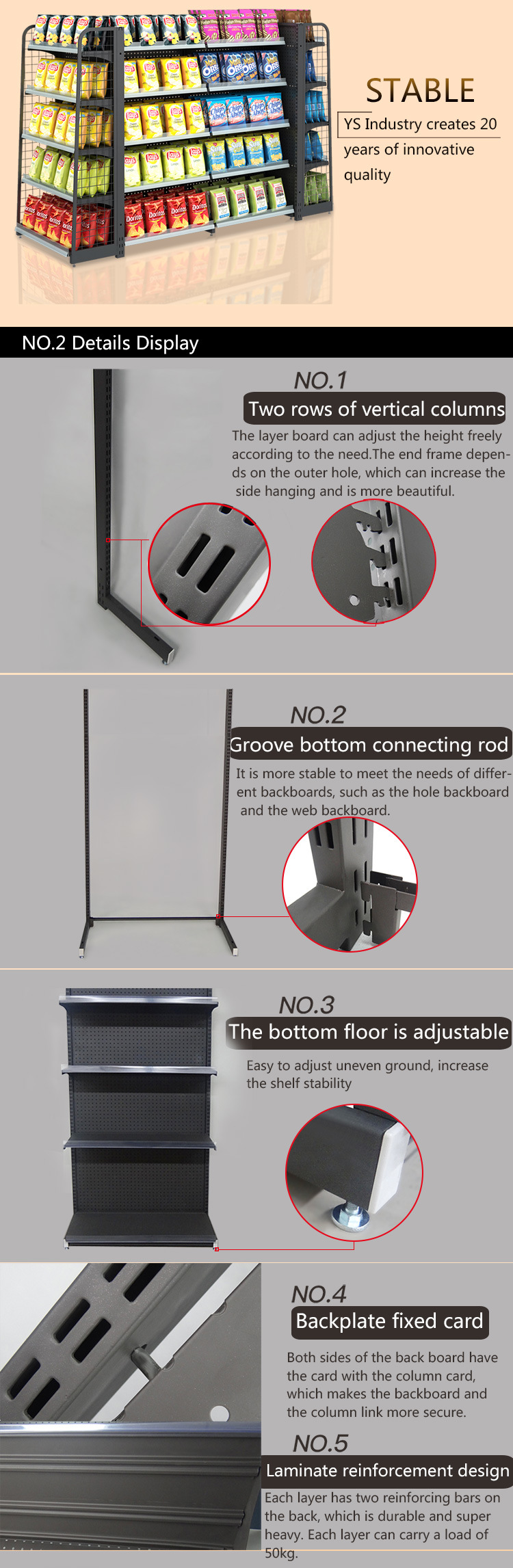 Simple and Robust Korean Retail Store Shelves Supermarket Shelf