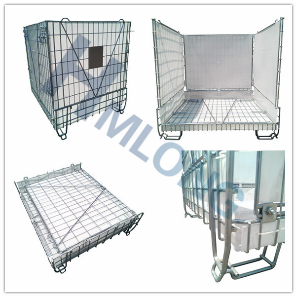 Metal Folding Collapsible Storage Cages for Pet Preform Storage