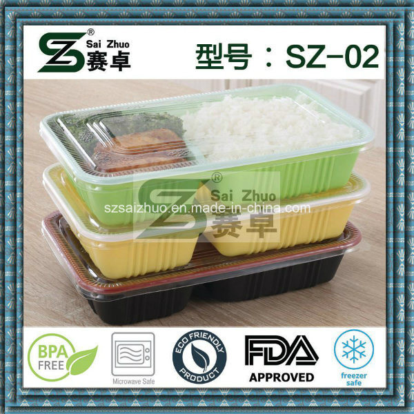 2compartment Food Use and Plastic Material Lunch Box