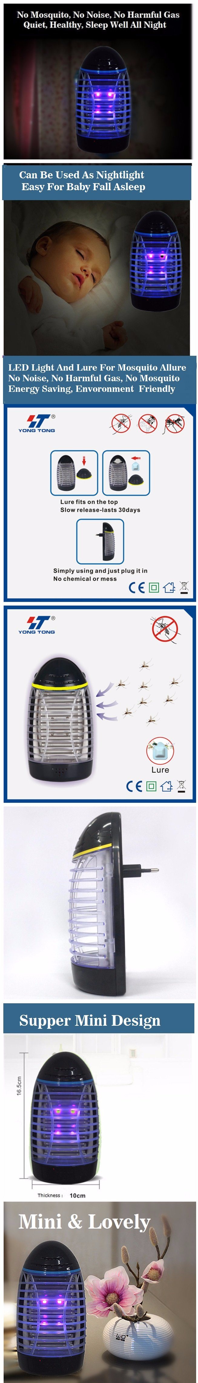 Nightlight Electric Bug Zapper Mosquito Insect Killer with 1W UV LED Lamp