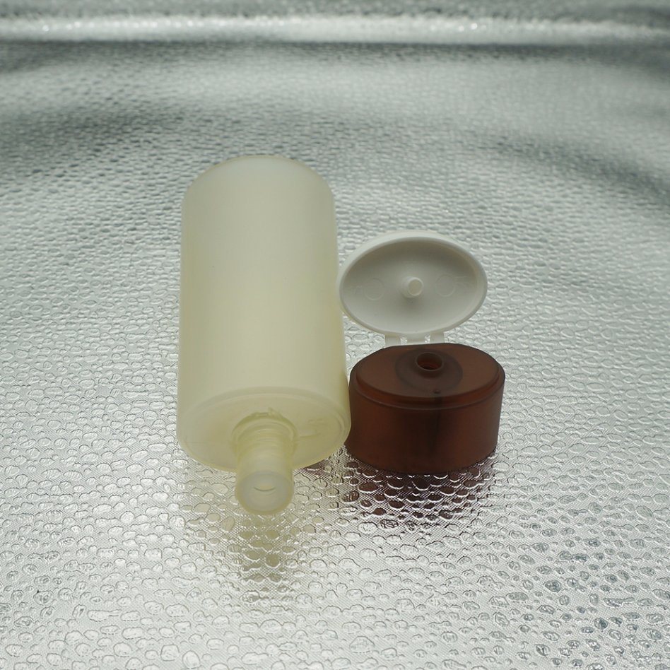 Plastic Cosmetic Containers with Dual Color Flip Cap, Cosmetic Bottle