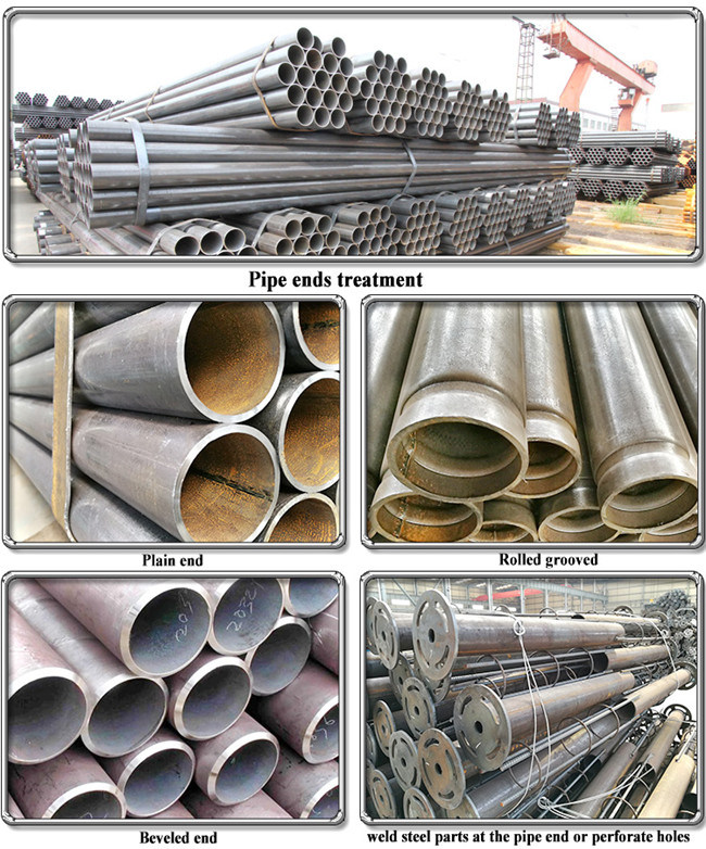 ASTM A53 A500 BS1387 Is1161 Standard Carbon ERW Black Steel Pipe with ISO Certificate