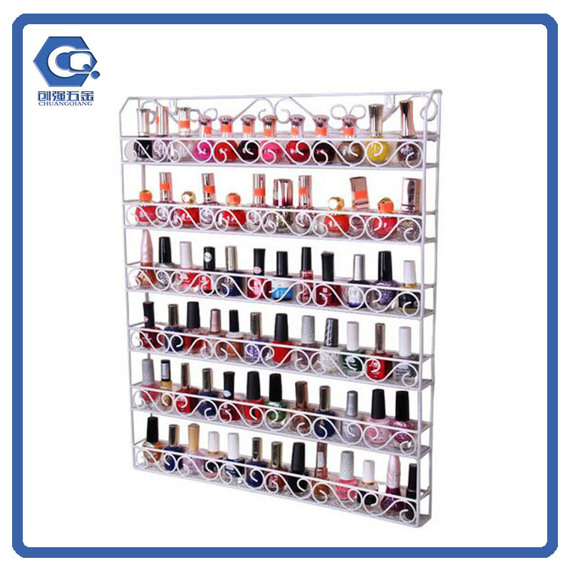 Custom Wall Mounted Metal Wire Nail Polish Display Rack