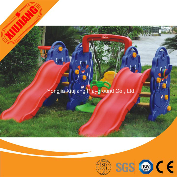Colorful School Play Structure Small Plastic Slide for Kids