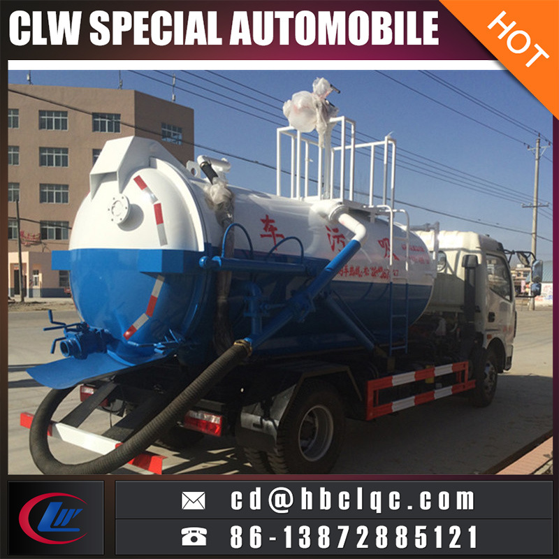 Dongfeng 5000L Water Sprinkle Vacumble Septic Pump Truck Sewer Suction Vehicle