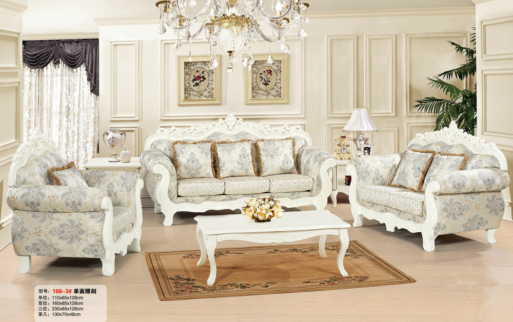 New Arrival Royal Style Fabric Sofa for Home Furniture (168-3)