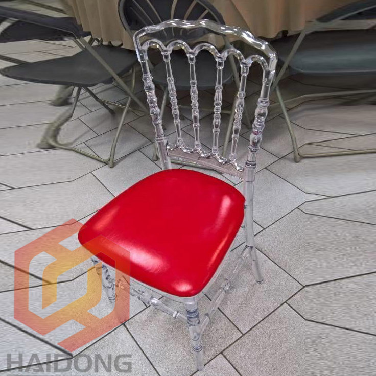 Acrylic Transparent Clear Resin Napoleon Garden Chair for Wedding
