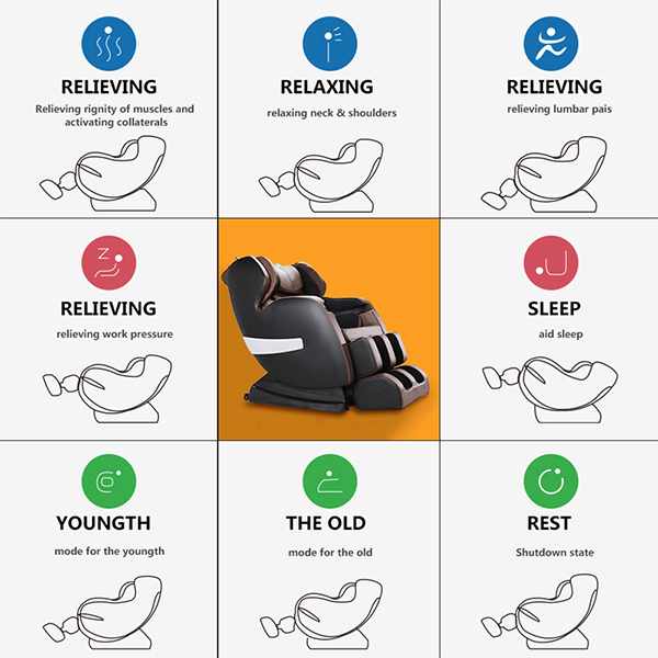 Heated Massage Recliner Chair PU Leather Ergonomic Lounge