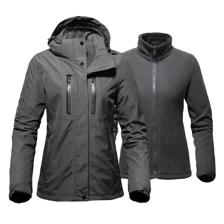 Ladies Mens Black Ski Jacket Outdoor Snow Coat