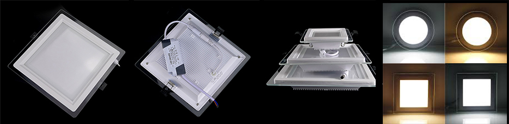 New Design Square LED Recessed Glass Panel Light for Decorative