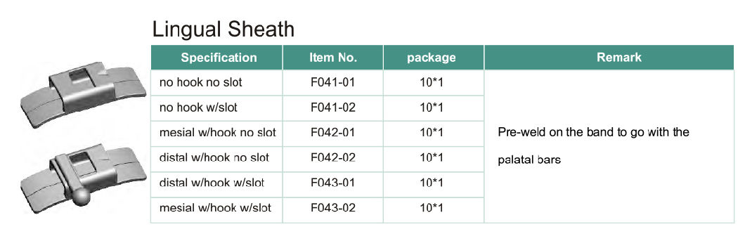 Orthodontic Lingual Sheath W/O Hook Oral Accessory