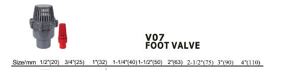 Valves PVC Foot Valve