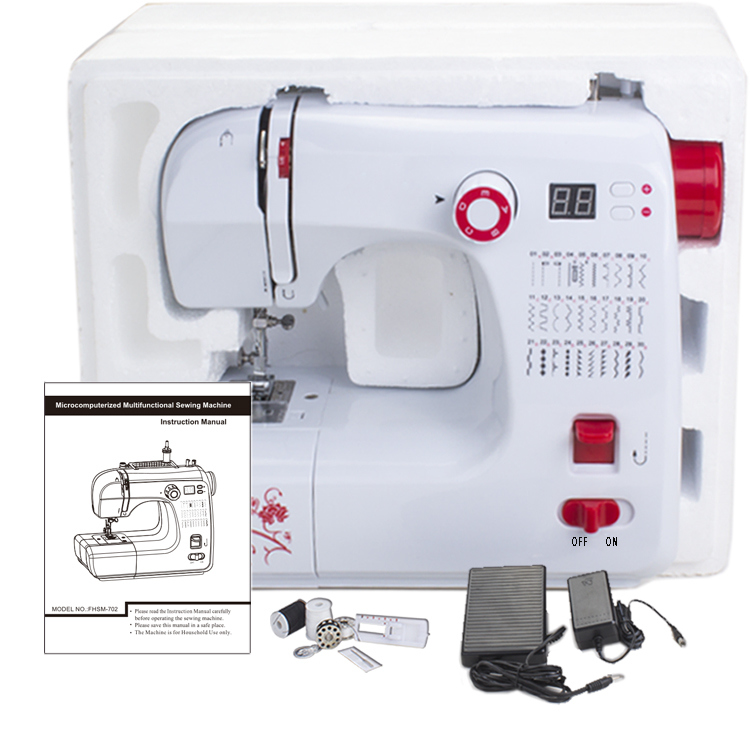 Electric Mini Domestic Lockstitch Industrial Sewing Machine Long Arms (FHSM-702)