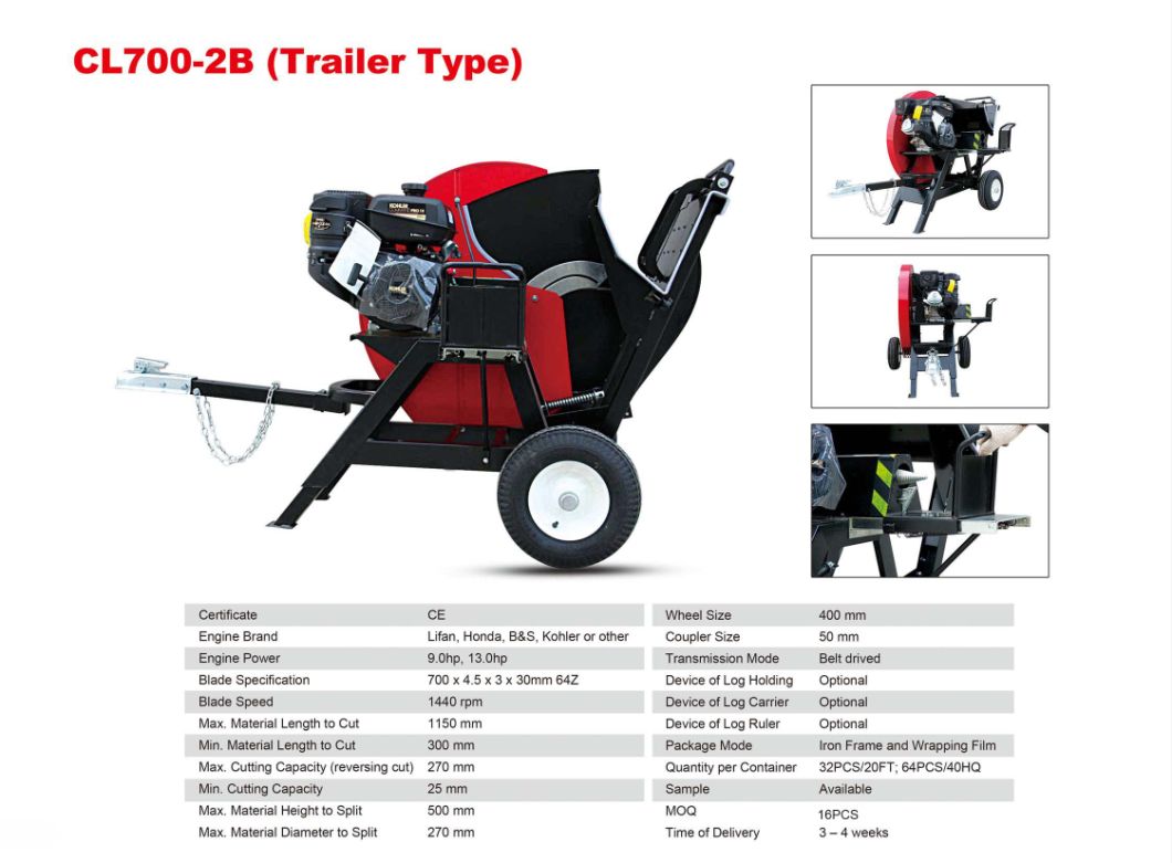 Wood Cutting Machine / Woodworkingsaw / Electric Log Saw