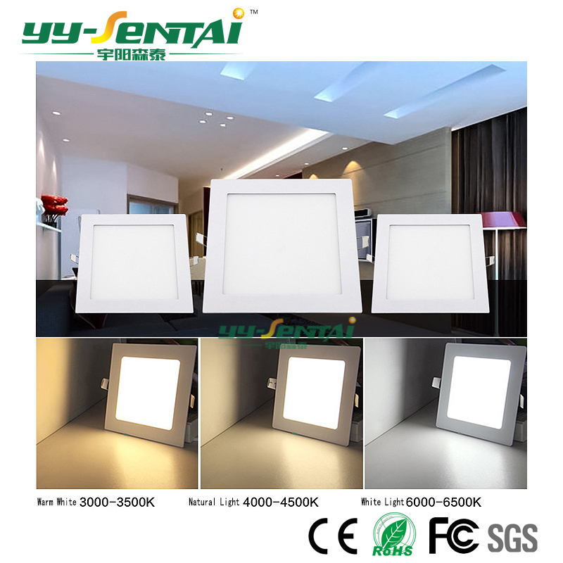 High Brightness High Lumen 6W/12W Round/Square Thin LED Panellight